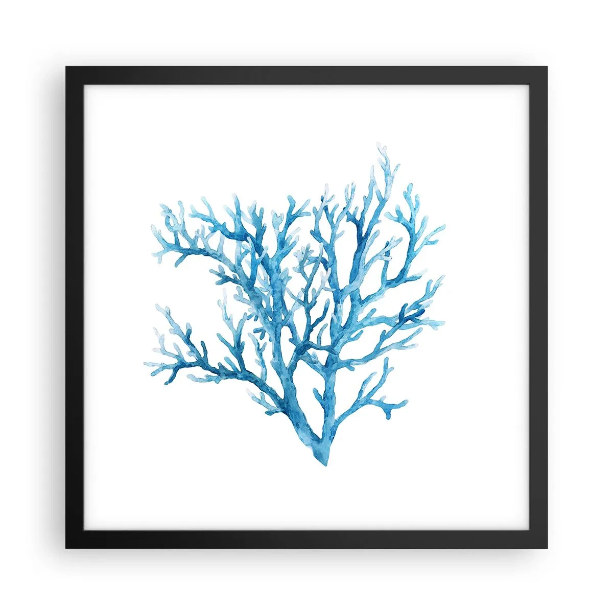 Poster in cornice nera - Filigrana marina - 40x40 cm