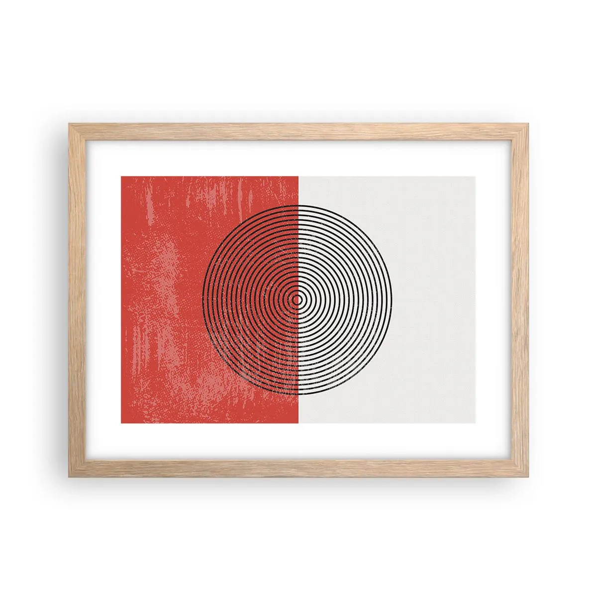 Poster in cornice rovere chiaro - Dritto al centro - 40x30 cm