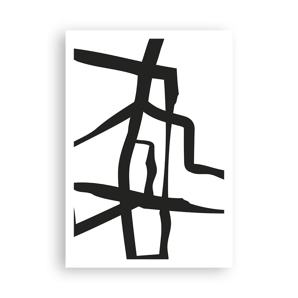 Poster - Struttura bianca e nera - 70x100 cm