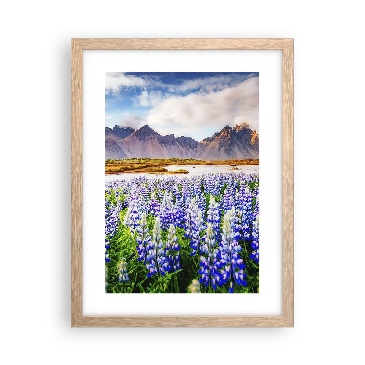 Poster in cornice rovere chiaro - Forza e asprezza accanto alla mitezza - 30x40 cm