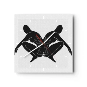 Orologio da parete - Orologio in Vetro - Anima comune - 40x40 cm