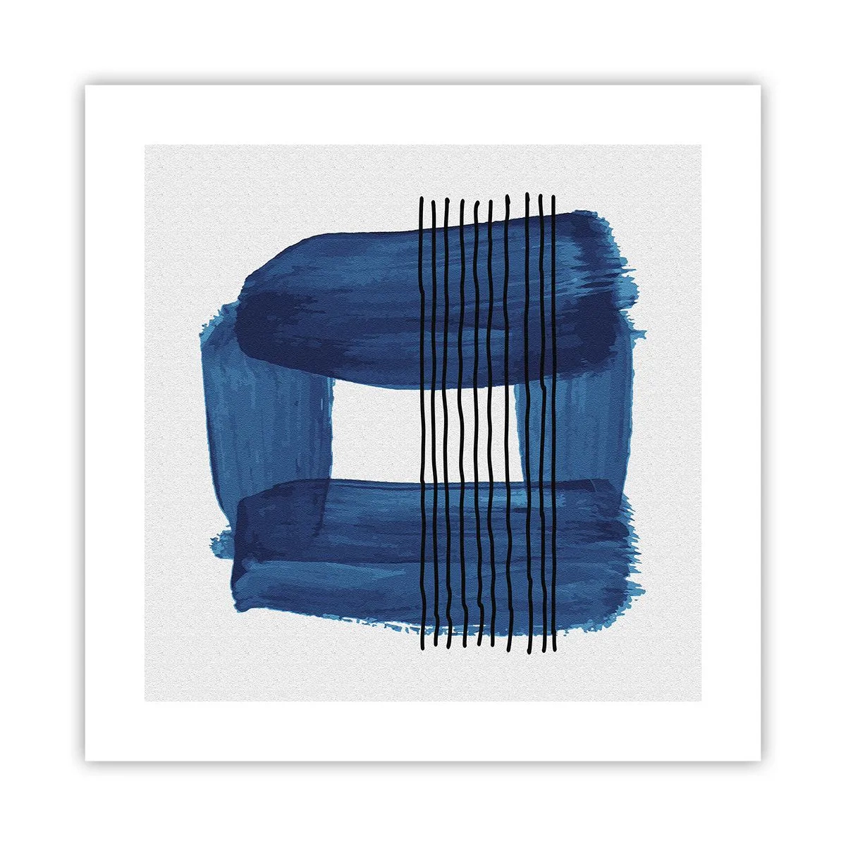 Poster - Composizione blu e nera - 40x40 cm