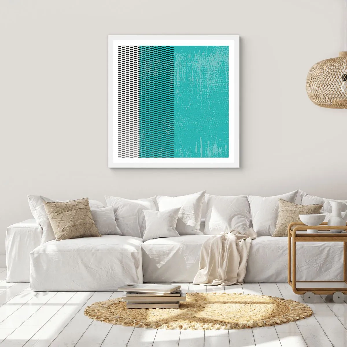 Poster in cornice bianca - Composizione equilibrata - 50x50 cm