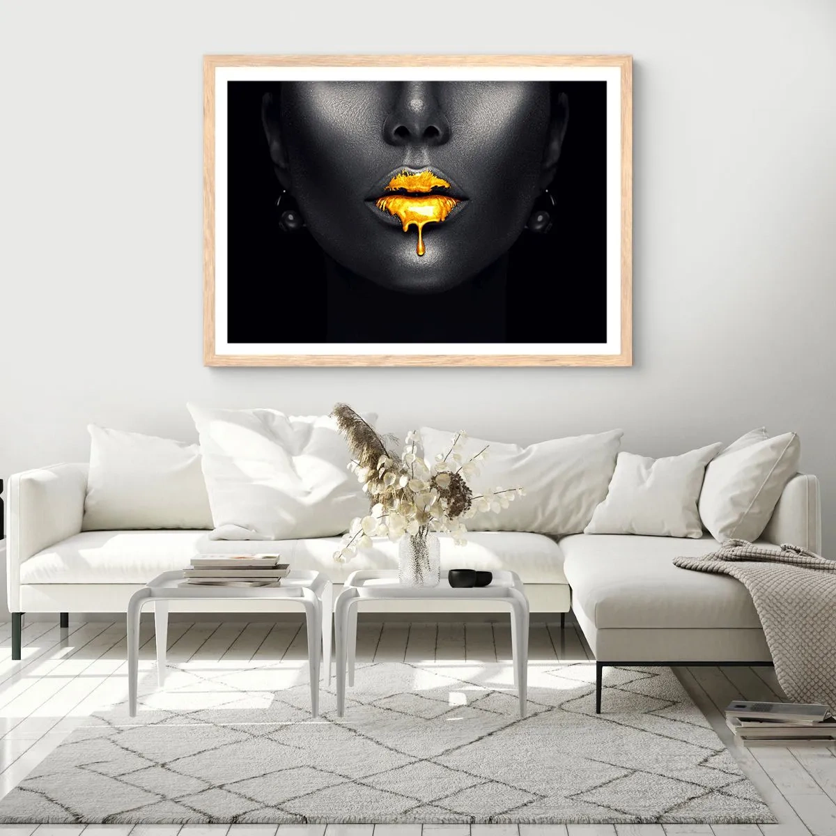 Poster in cornice rovere chiaro - Boccadoro - 91x61 cm