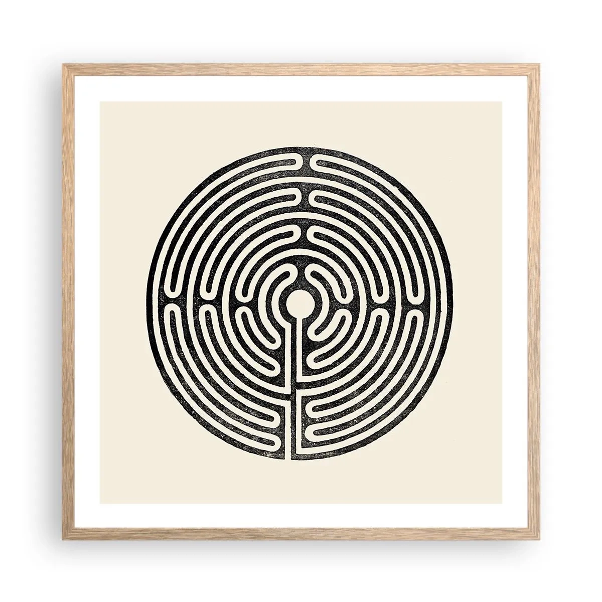 Poster in cornice rovere chiaro - Ordine misterioso - 60x60 cm