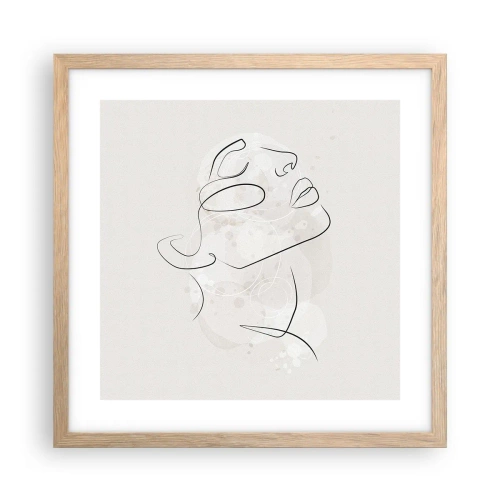 Poster in cornice rovere chiaro - Profilo di sogno - 40x40 cm