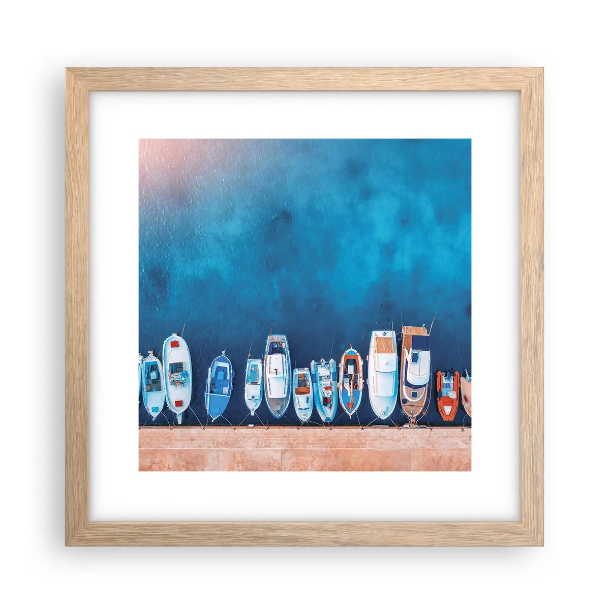 Poster in cornice rovere chiaro - In una fila - 30x30 cm