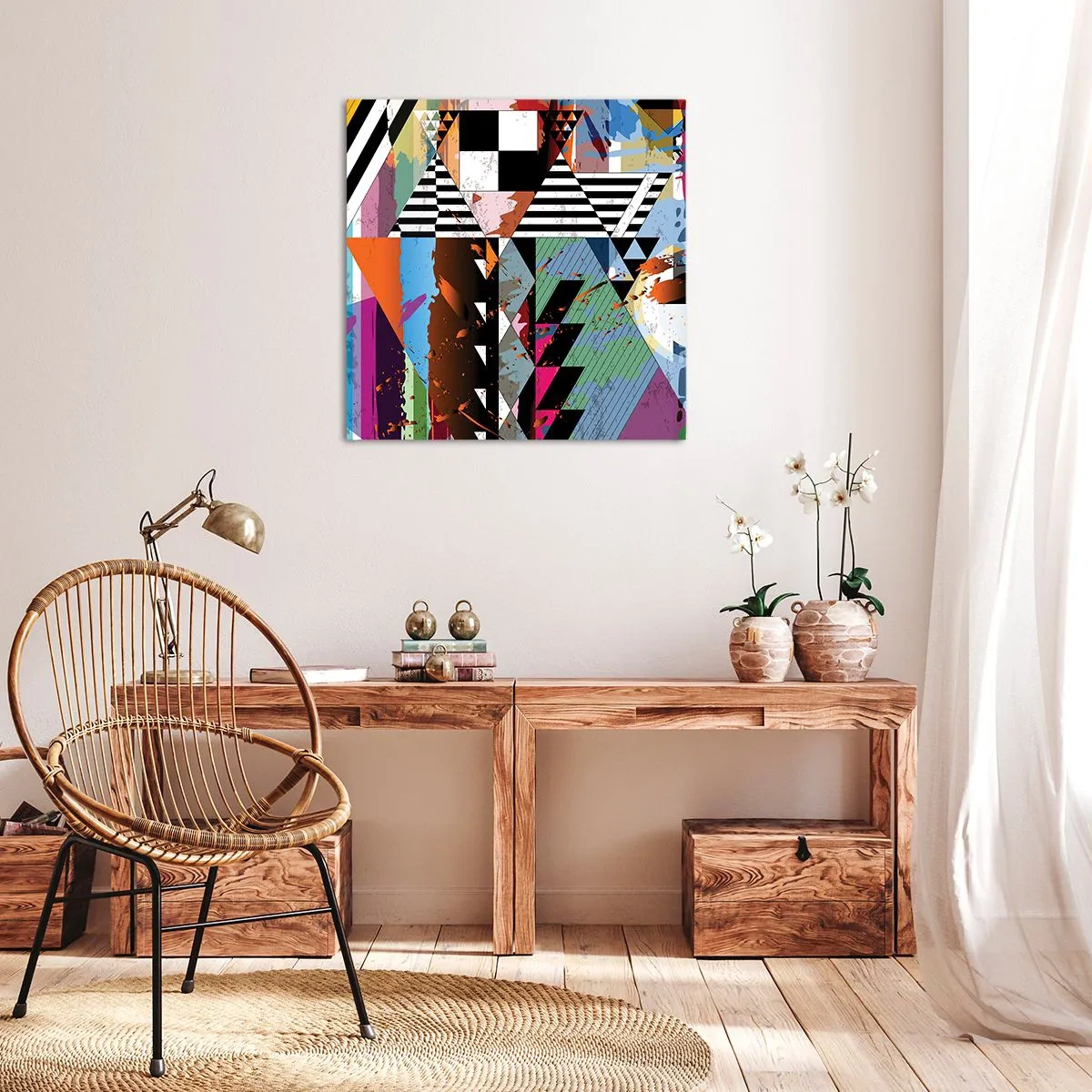 Quadro su tela - Stampe su Tela - Geometrico e organico - 30x30 cm
