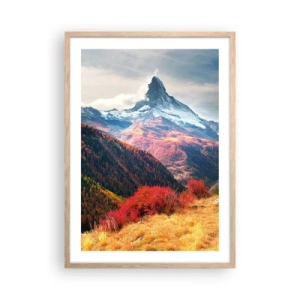 Poster in cornice rovere chiaro - Autunno alpino - 50x70 cm