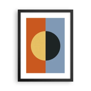 Poster in cornice nera - Composizione di caldo e freddo - 30x40 cm