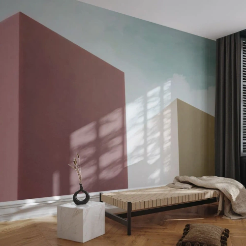 Fotomurale su misura Premium Sand - Geometria di un'estate assolata - Edifici, Architettura, Tridimensionale