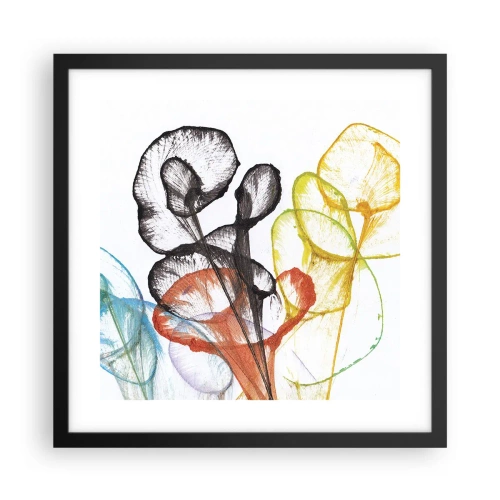 Poster in cornice nera - Fiori con l'anima - 40x40 cm