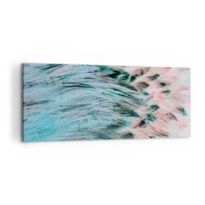 Quadro su tela - Stampe su Tela - Piumino rosa zaffiro - 100x40 cm