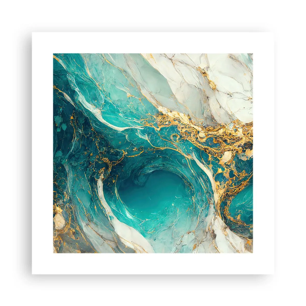 Poster - Composizione con vene d'oro - 40x40 cm
