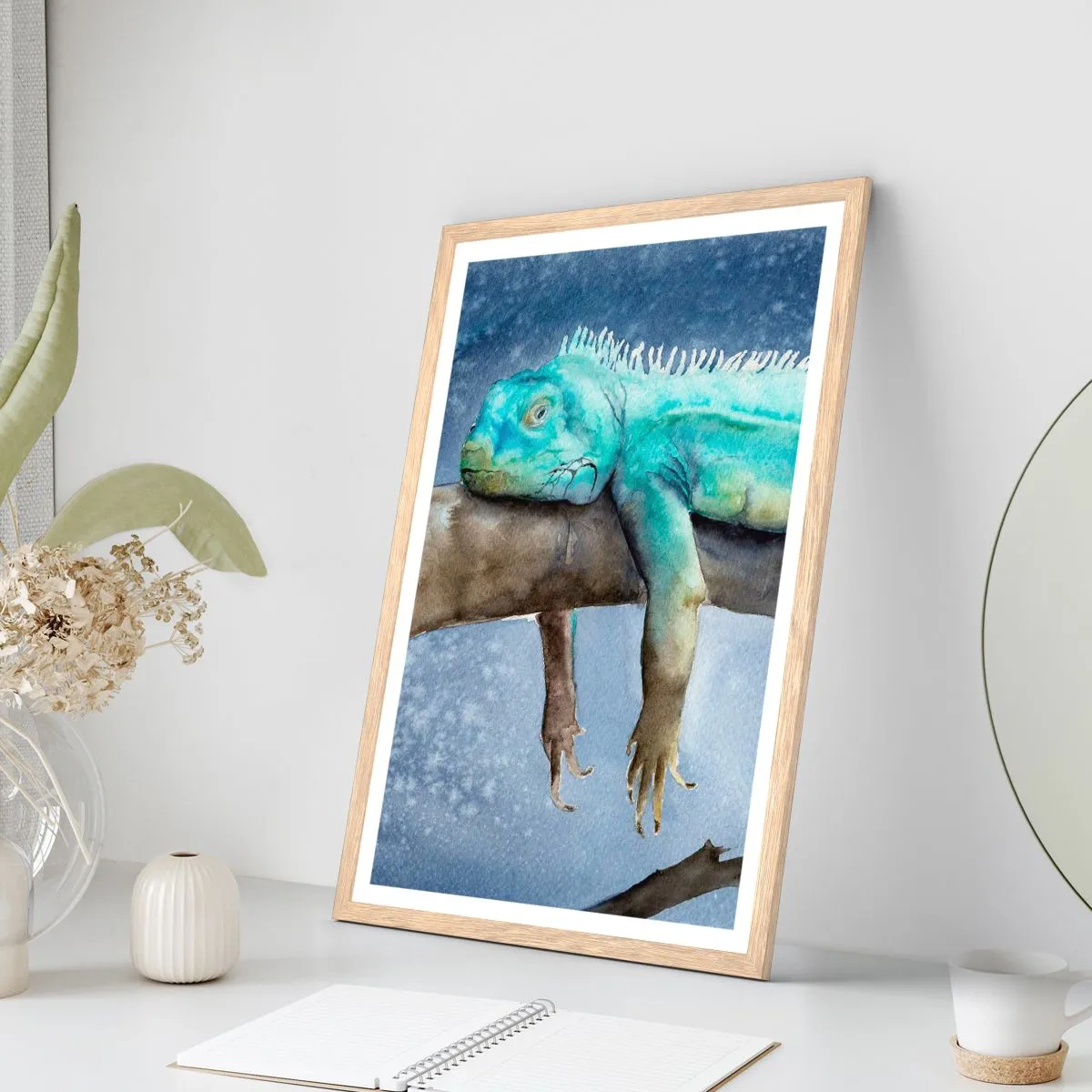 Poster in cornice rovere chiaro - Va tutto bene! - 50x70 cm