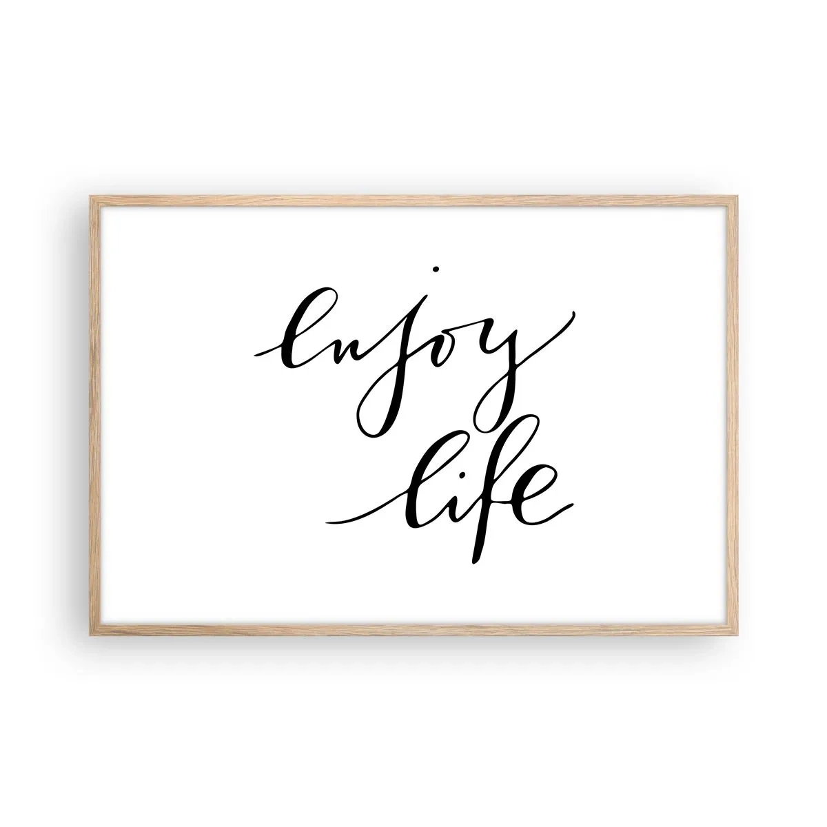 Poster in cornice rovere chiaro - Niente da aggiungere... - 91x61 cm