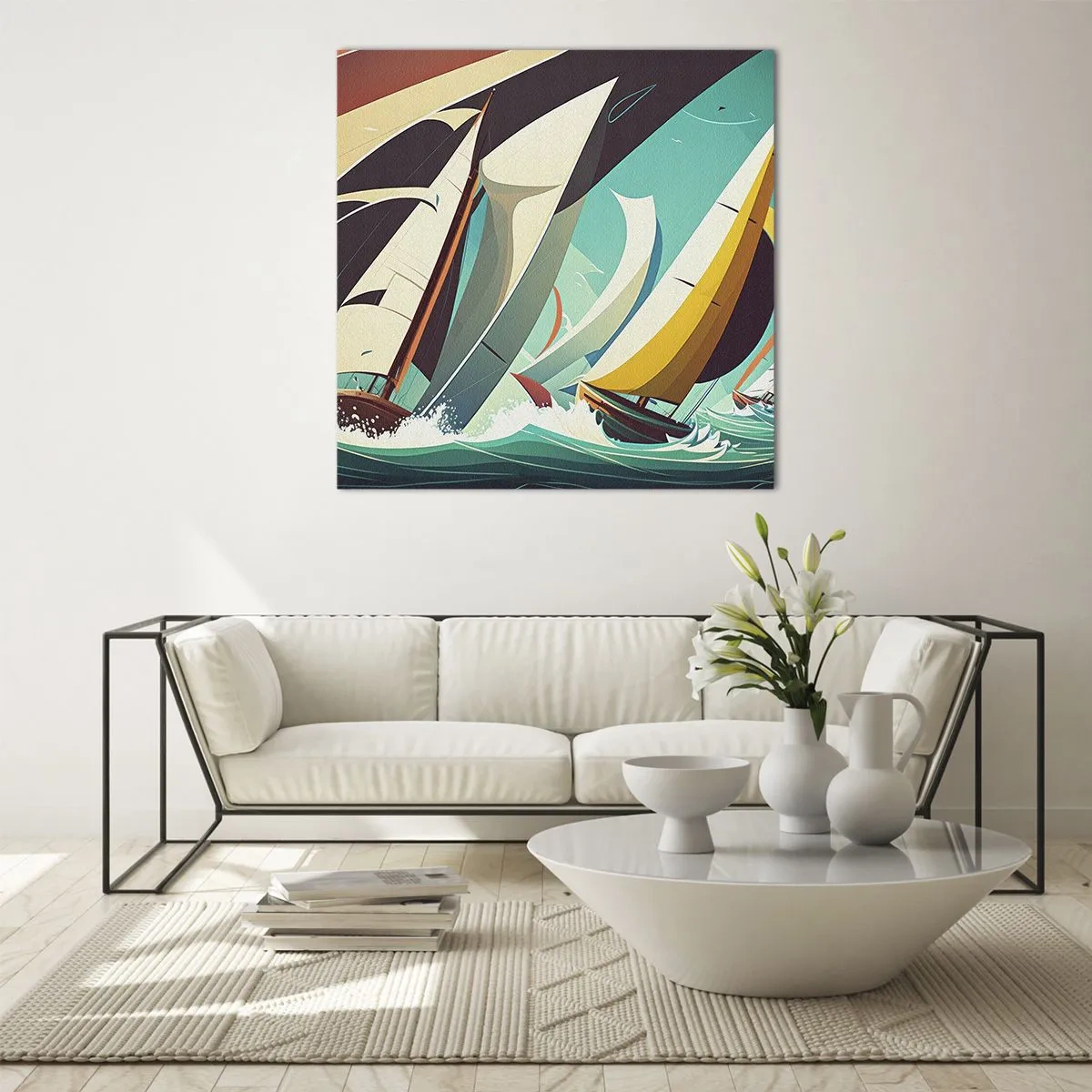 Quadro su vetro - Compagne degli elementi - 30x30 cm