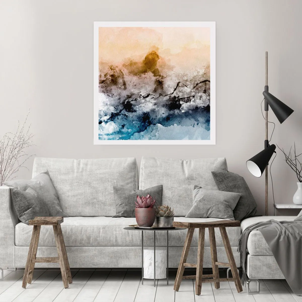 Poster - Immersi in una nuvola di nebbia - 50x50 cm