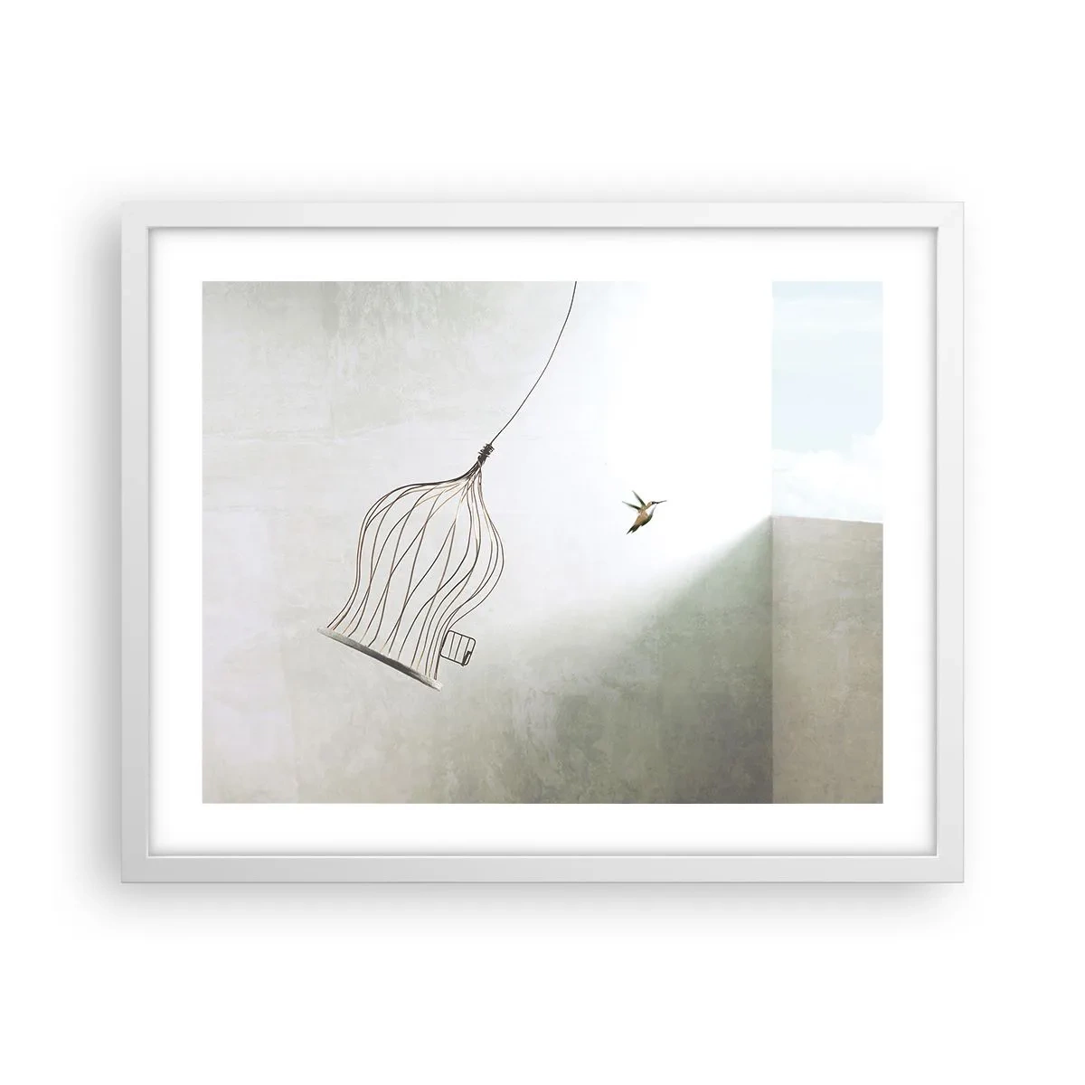 Poster in cornice bianca - Nel proprio elemento - 50x40 cm