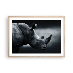 Poster in cornice rovere chiaro - Profilo destro - 70x50 cm
