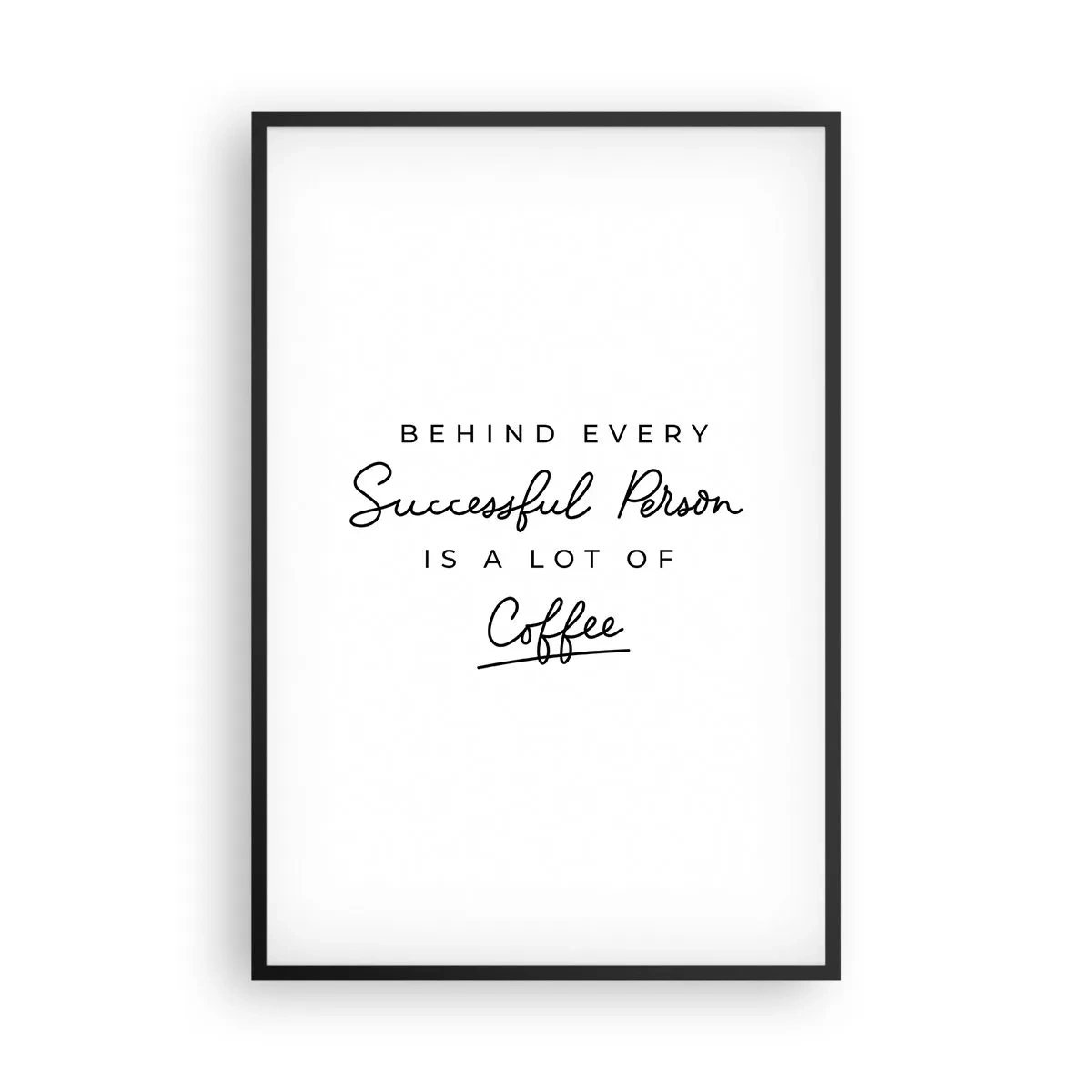 Poster in cornice nera - Il segreto del successo - 61x91 cm