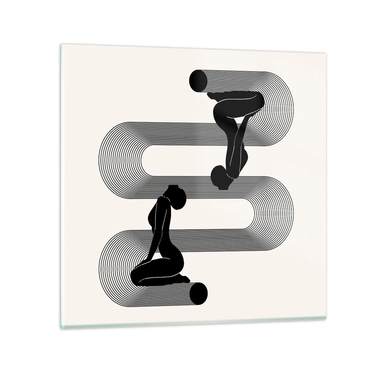 Quadro su vetro - Simmetria sensuale - 70x70 cm