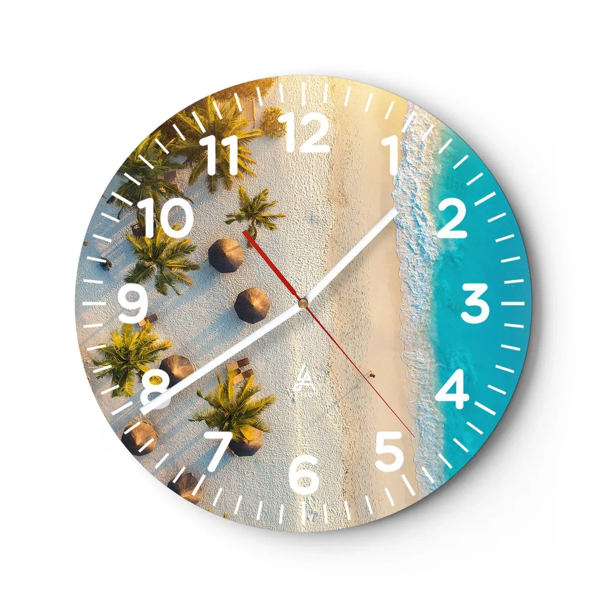 Orologio da parete - Orologio in Vetro - Benvenuti in paradiso - 30x30 cm