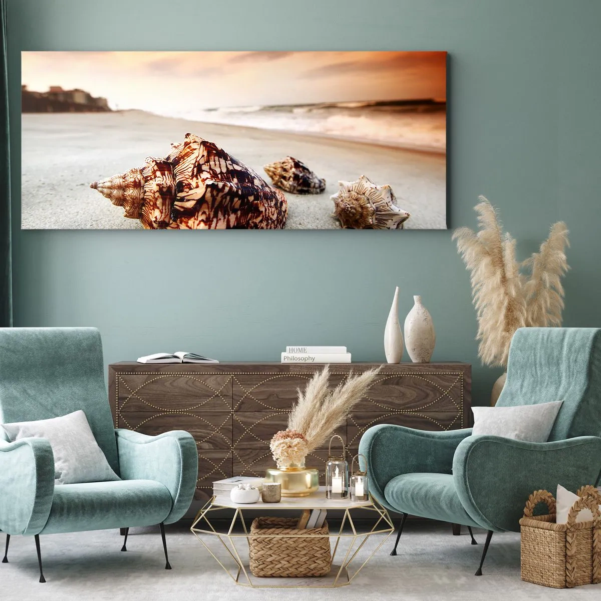 Quadro su tela - Stampe su Tela - Esiliate dalle onde - 90x30 cm