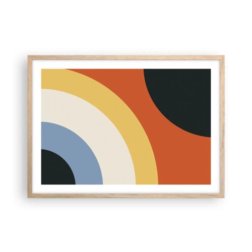 Poster in cornice rovere chiaro - Verso di se - 70x50 cm