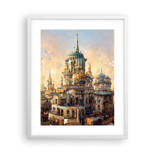 Poster in cornice bianca - La città delle città - 40x50 cm