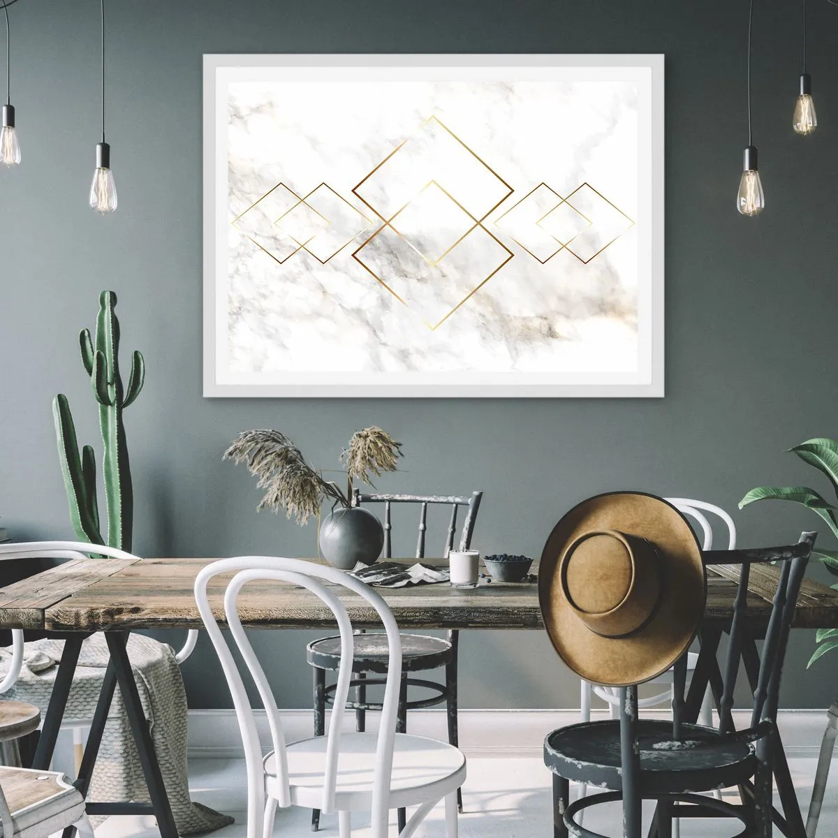 Poster in cornice bianca - Vista sull'infinito - 91x61 cm