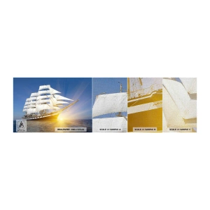 Campione di Fotomurale Premium Canvas - Il loro tempo non passa mai - Mare, Veliero, Nave - 100x30 cm