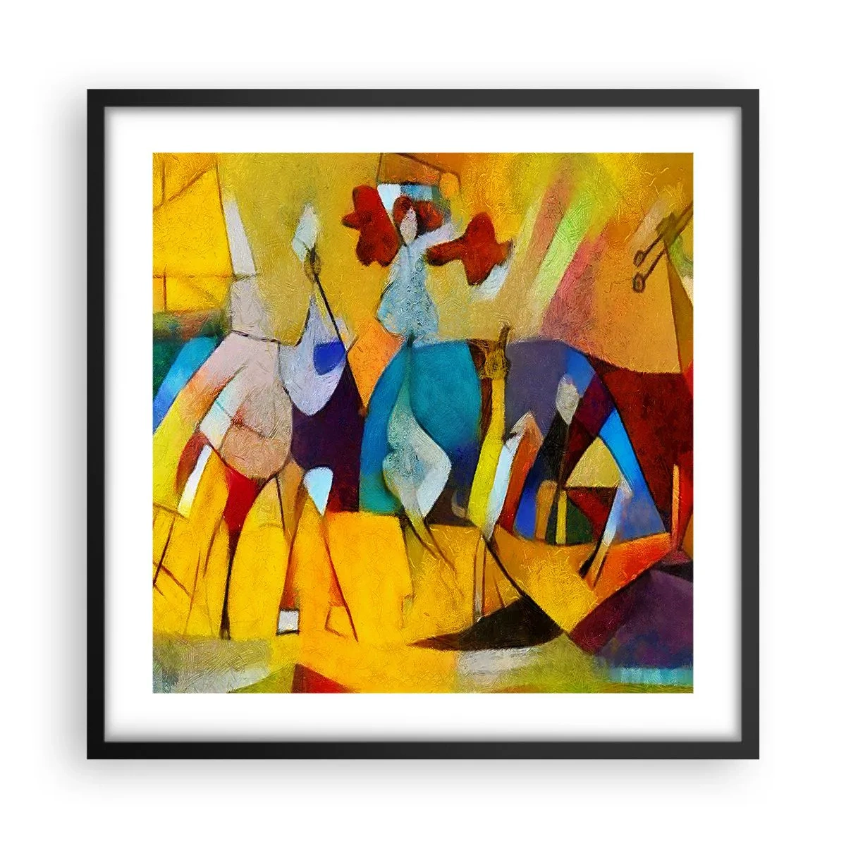 Poster in cornice nera - Sole - vita - gioia - 50x50 cm