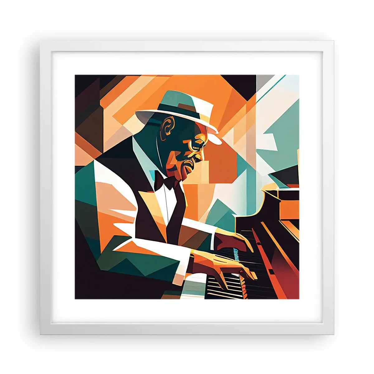 Poster in cornice bianca - Tutto il jazz - 40x40 cm