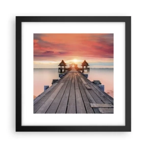 Poster in cornice nera - Tramonto d'oriente - 30x30 cm