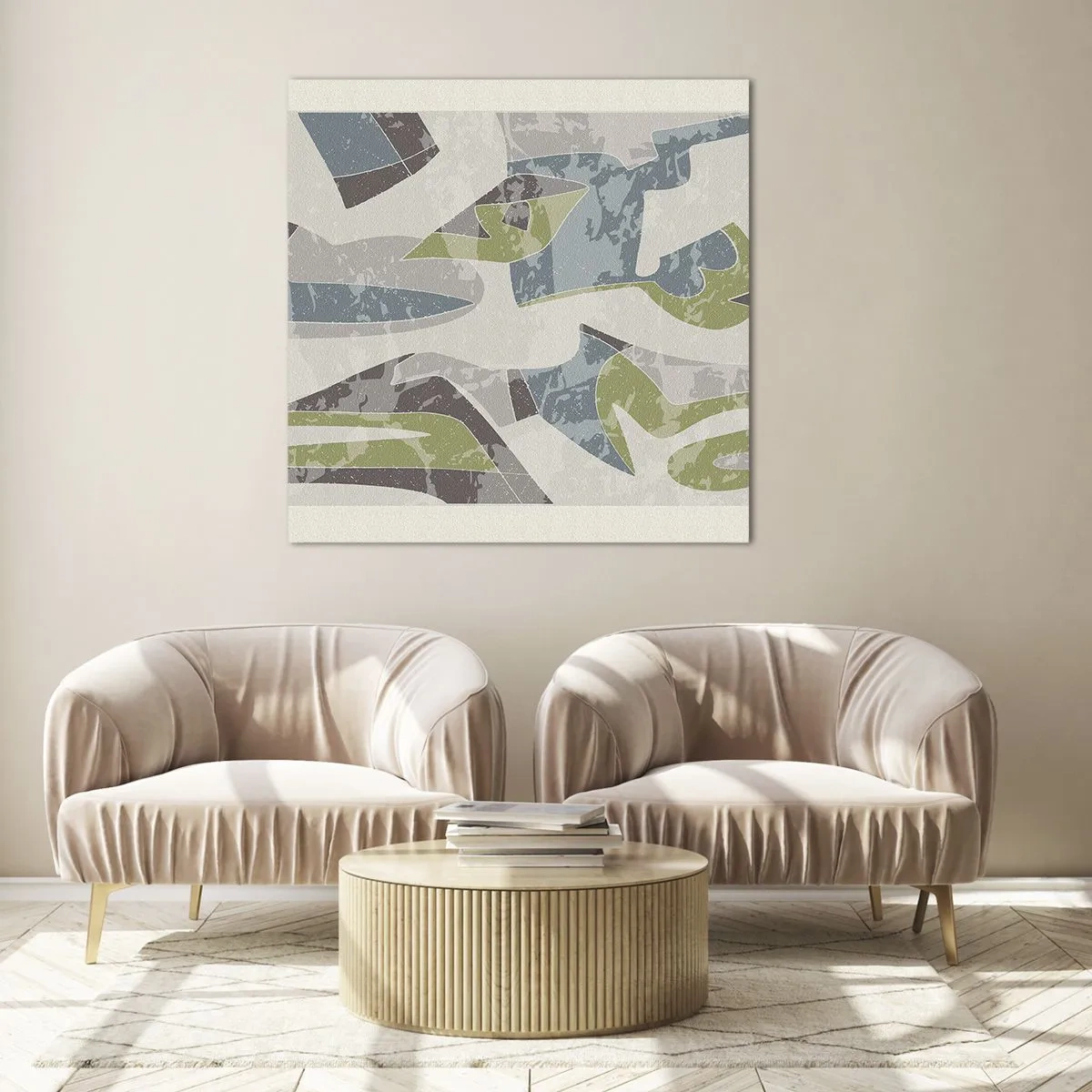 Quadro su vetro - Composizione oltre il vetro - 60x60 cm