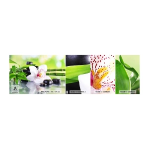 Campione di Fotomurale Adesivo Deluxe Sticker - Freschezza rinfrescante - Bambù, Fiore, Orchidea - 100x30 cm