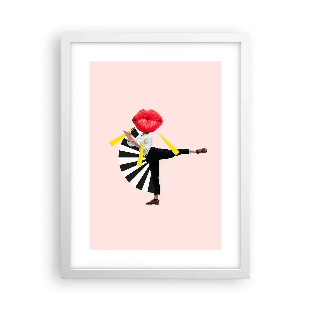 Poster in cornice bianca - Pop-art surrealistica - 30x40 cm