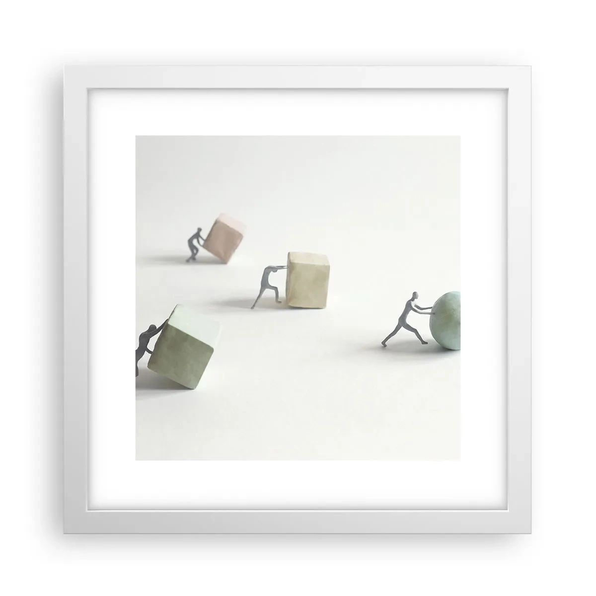 Poster in cornice bianca - È la vita - 30x30 cm