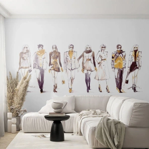 Fotomurali Premium Canvas - Chic naturale, eleganza casual - Donna, Modello, Moda - 150x105 cm