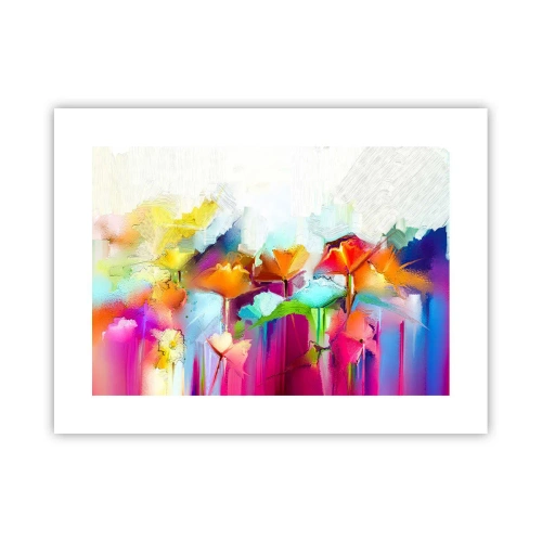 Poster - L'arcobaleno è fiorito - 40x30 cm