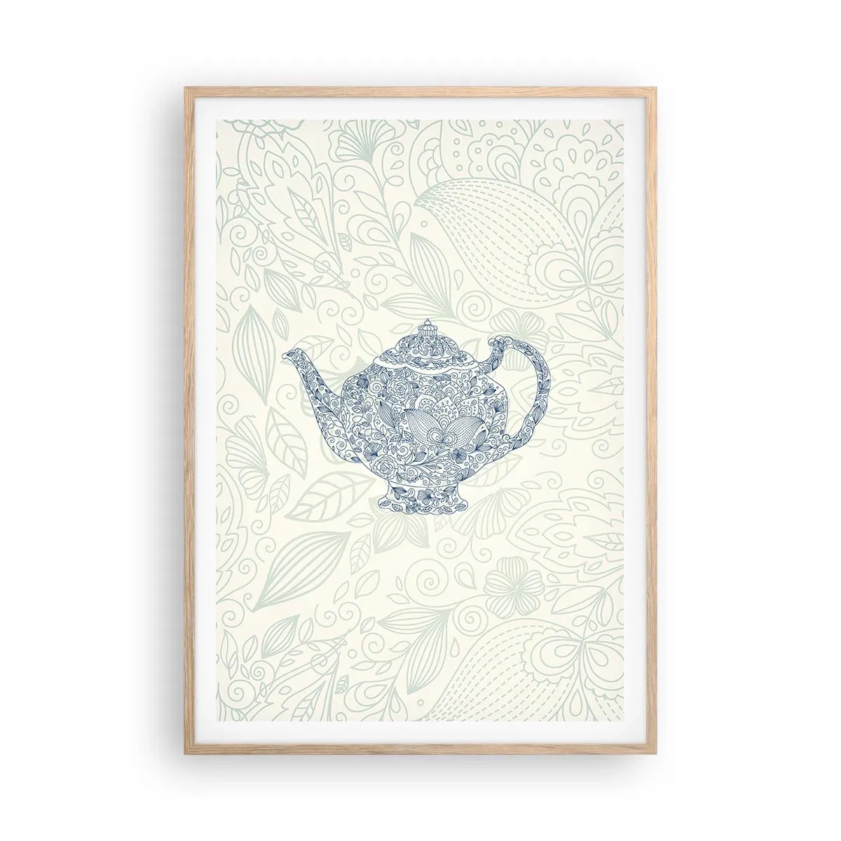 Poster in cornice rovere chiaro - Magia del tè - 70x100 cm