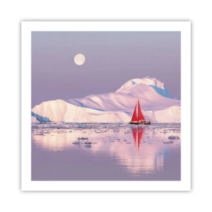 Poster - Calore della vela, gelo del ghiaccio - 60x60 cm