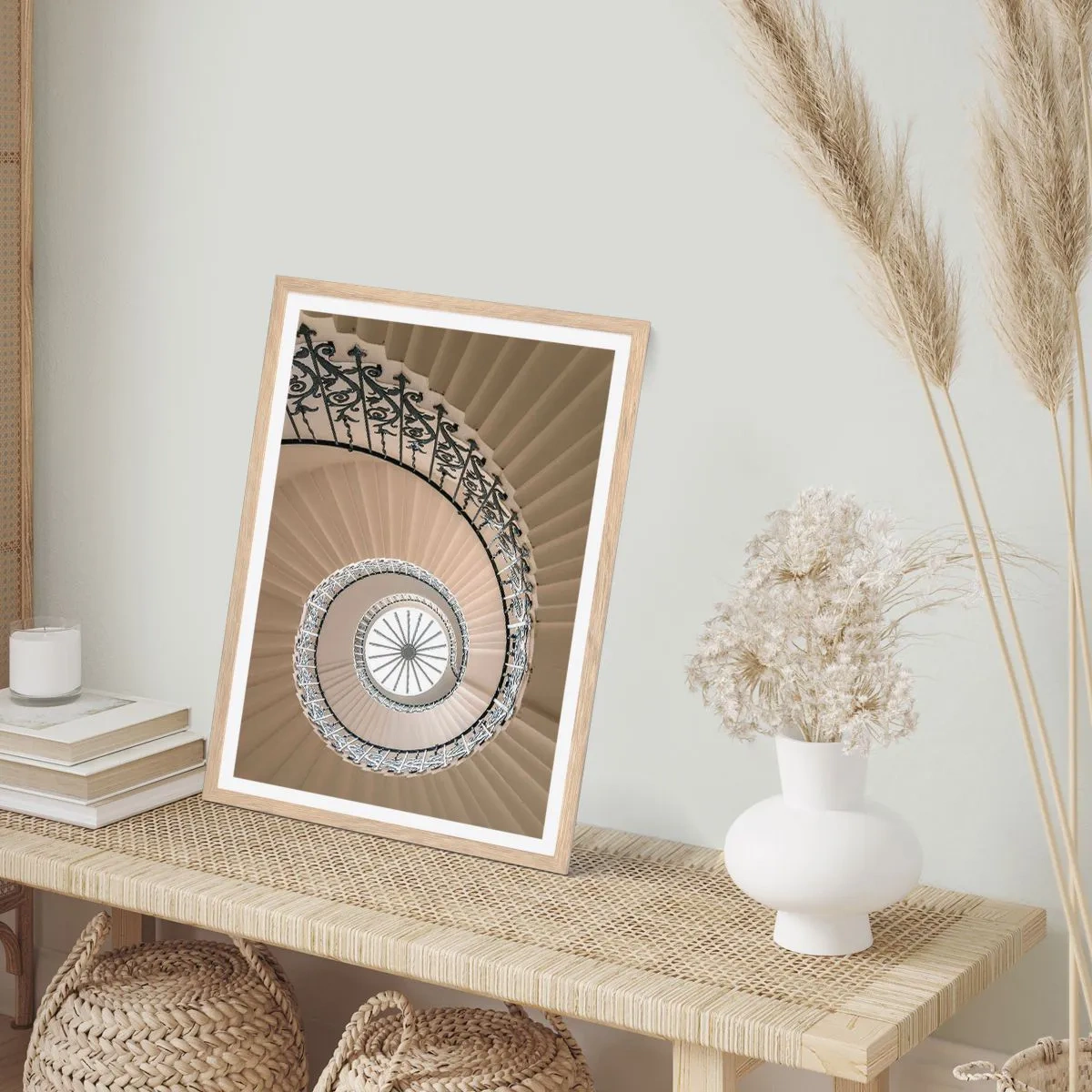 Poster in cornice rovere chiaro - Al centro della chiocciola - 30x40 cm