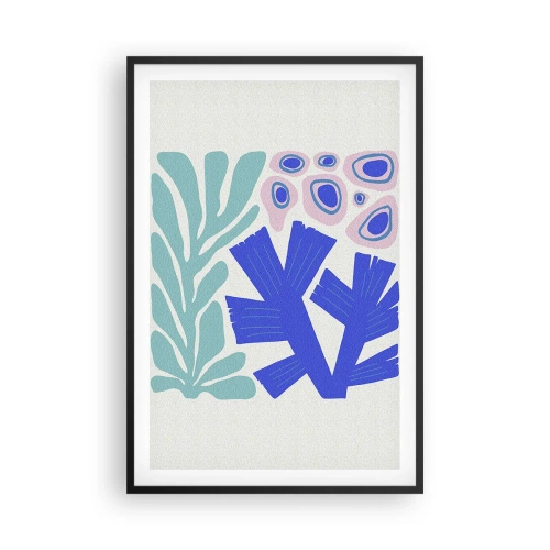 Poster in cornice nera - Giardino sotto il mare - 61x91 cm