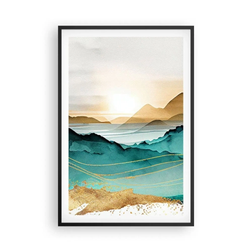 Poster in cornice nera - Paesaggio ai confini dell'astrazione - 61x91 cm