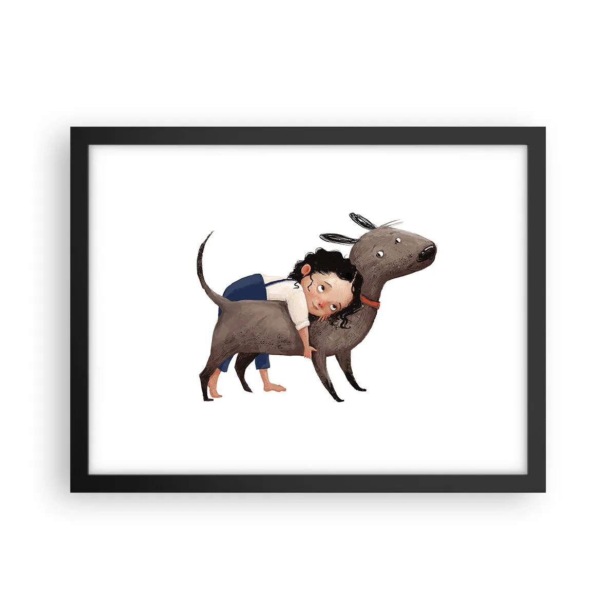 Poster in cornice nera - I migliori amici - 40x30 cm