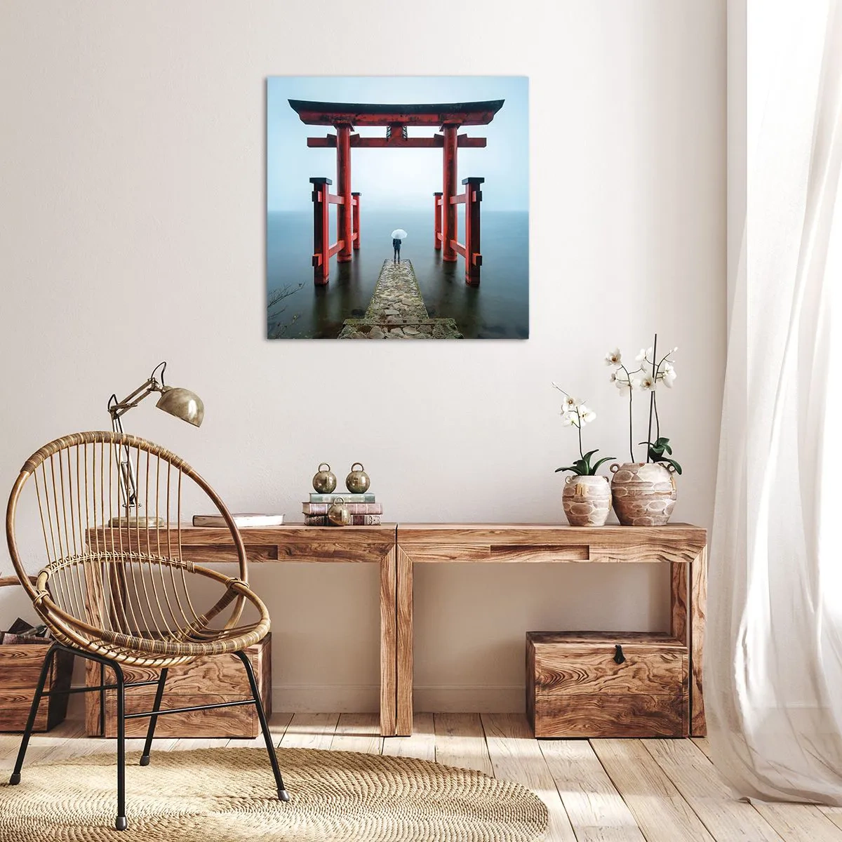 Quadro su tela - Stampe su Tela - Meditazione giapponese - 30x30 cm