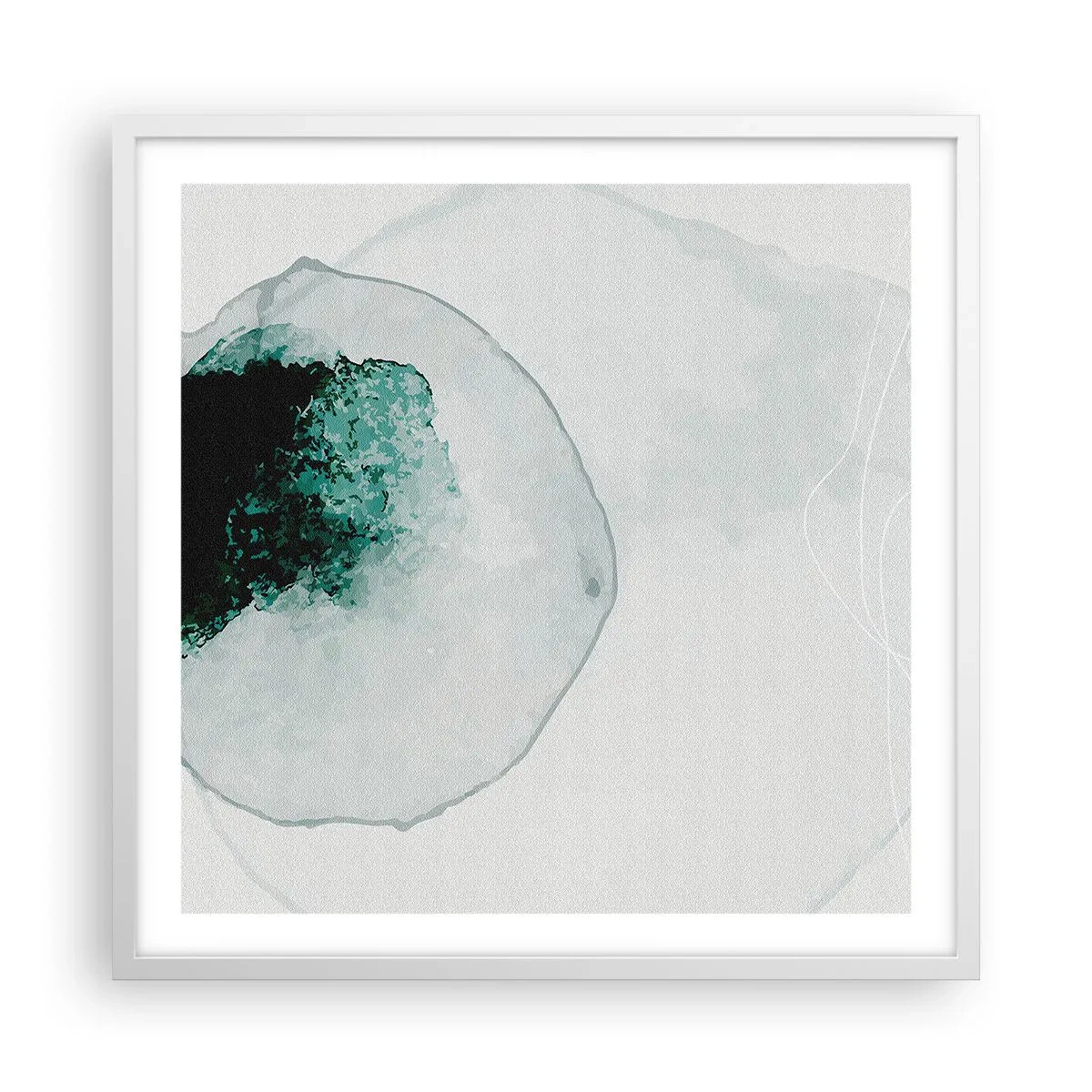 Poster in cornice bianca - In una goccia d'acqua - 60x60 cm