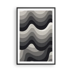 Poster in cornice nera - Un'onda dopo l'altra - 61x91 cm